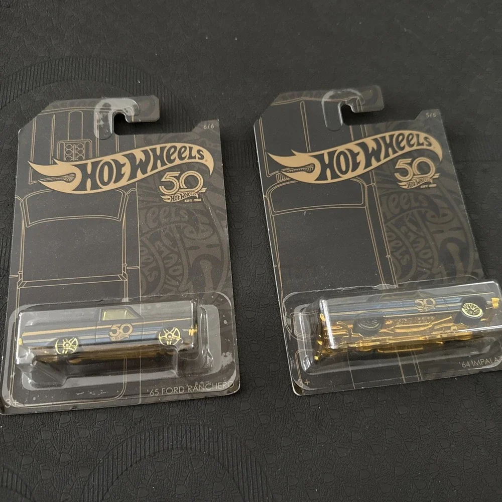 Collectible Hotwheels 50anniversary 65 Ford Ranchero 64 Chevy Impala